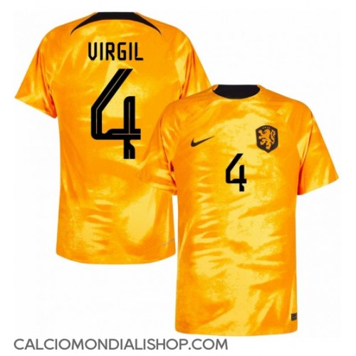 Maglie da calcio Olanda Virgil van Dijk #4 Prima Maglia Mondiali 2022 Manica Corta